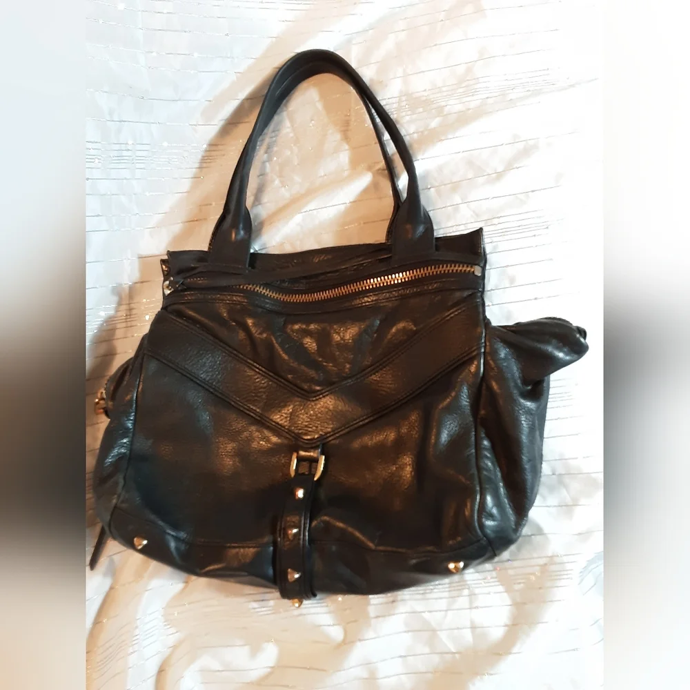 Botkier Trigger Black Leather Women's Satchel Bag - Picture 2 of 5